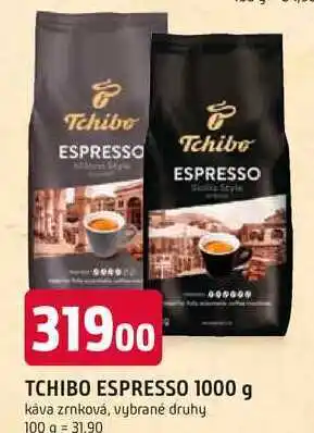 Trefa Tchibo espresso 1000 g nabídka