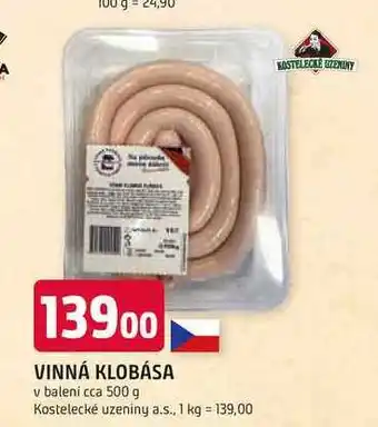 Vinná klobása 500g
