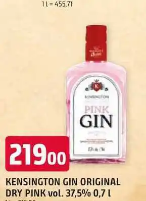 Kensington gin original dry pink vol. 37,5% 0,7 l