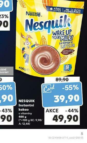 Kaufland Nesquick instantní kakao nabídka