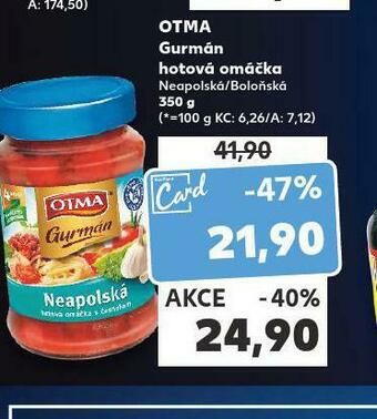 Kaufland Otma gurmán hotová omáčka nabídka