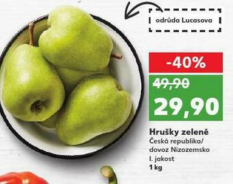 Kaufland Hrušky zelené nabídka