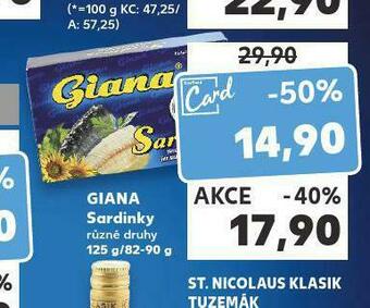 Kaufland Giana sardinky nabídka