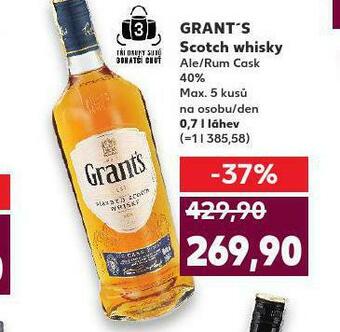Kaufland Grant´s scotch whisky nabídka