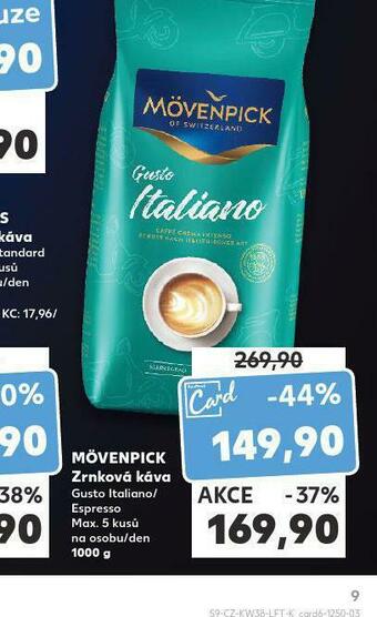 Kaufland Mövenpick zrnková káva nabídka