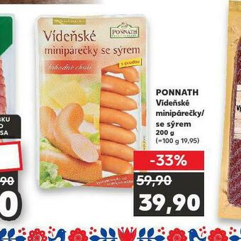 Kaufland Vídeňské minipárečky / se sýrem nabídka