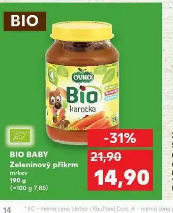 Kaufland Bio baby zeleninový příkrm nabídka