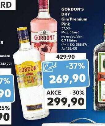 Kaufland Gordon´s dry gin / premium pink nabídka