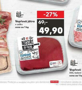 Kaufland Vepřová játra nabídka