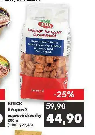 Kaufland Brick křupavé vepřové škvarky nabídka