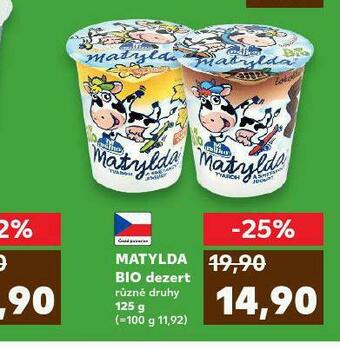 Kaufland Matylda bio dezert nabídka
