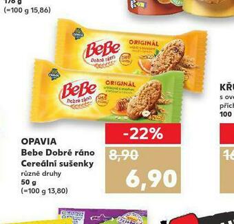 Kaufland Opavia bebe dobré ráno cereální sušenky nabídka