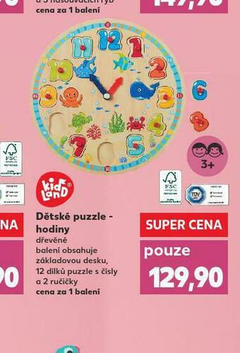 Kaufland Dětské puzzle - hodiny nabídka