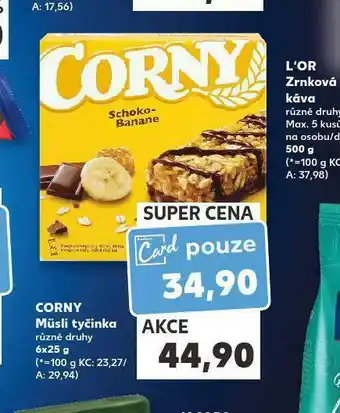 Kaufland Corny müsli tyčinka nabídka