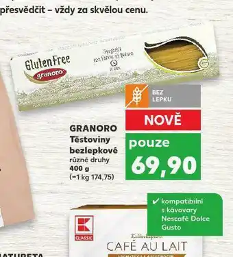 Kaufland Granoro těstoviny bezlepkové nabídka