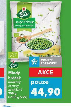 Kaufland Mladý hrášek nabídka