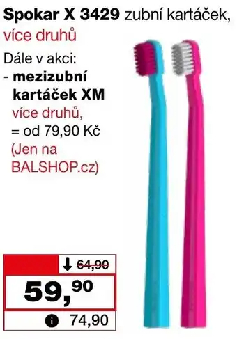 Barvy a laky drogerie Spokar X 3429 zubní kartáček nabídka