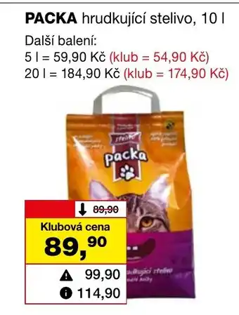 Barvy a laky drogerie PACKA hrudkující stelivo, 10 l. nabídka