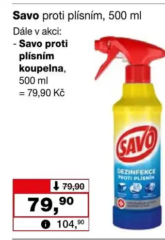 Barvy a laky drogerie Savo proti plísním, 500 ml nabídka