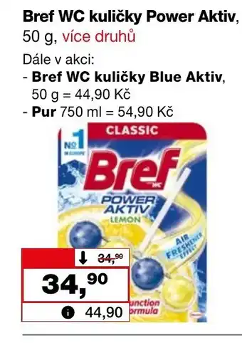 Barvy a laky drogerie Bref WC kuličky Power Aktiv, 50 g nabídka