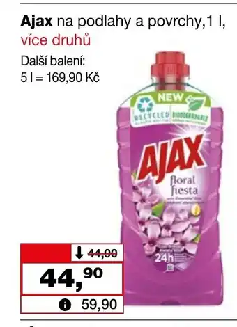 Barvy a laky drogerie Ajax na podlahy a povrchy,1 l. nabídka