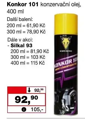 Barvy a laky drogerie Konkor 101 konzervační olej, 400 ml nabídka