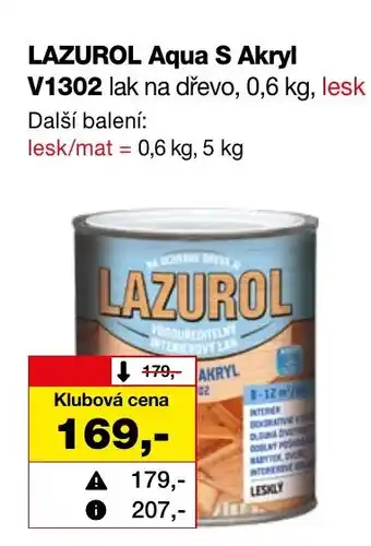 Barvy a laky drogerie LAZUROL Aqua S Akryl V1302 nabídka