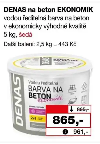 Barvy a laky drogerie DENAS na beton EKONOMIK nabídka