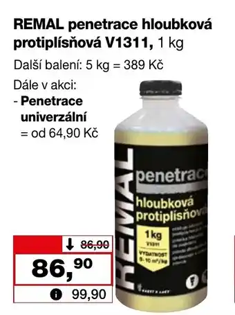Barvy a laky drogerie REMAL penetrace hloubková protiplísňová V1311, 1 kg nabídka