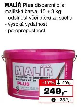 Barvy a laky drogerie MALÍŘ Plus nabídka