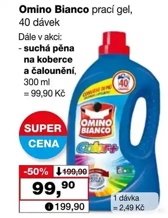 Barvy a laky drogerie Omino Bianco prací gel, 40 dávek nabídka