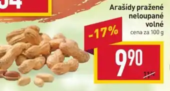 Billa Arašídy pražené neloupané volné nabídka