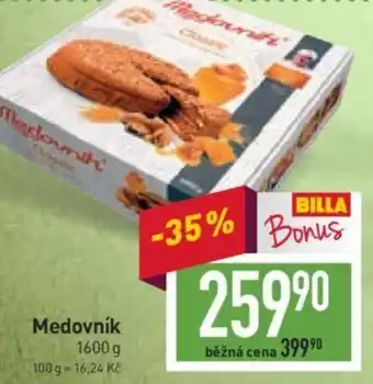 Billa Medovník nabídka
