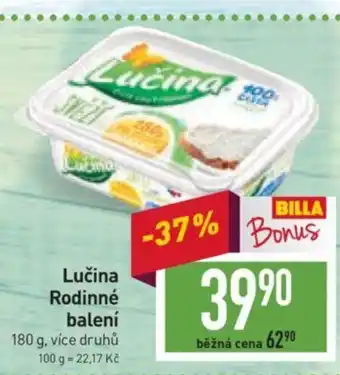 Billa Lučina Rodinné balení nabídka