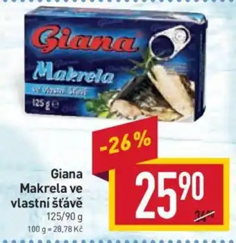 Billa Giana Makrela ve vlastní šťávě nabídka