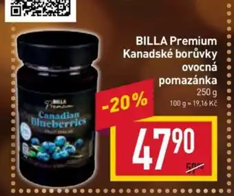 Billa BILLA Premium Kanadské borůvky ovocná pomazánka nabídka
