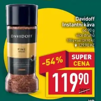 Billa Davidoff Instantní káva nabídka