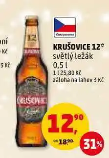 Penny Market Krušovice 12 světlý ležák, 0,5 l nabídka