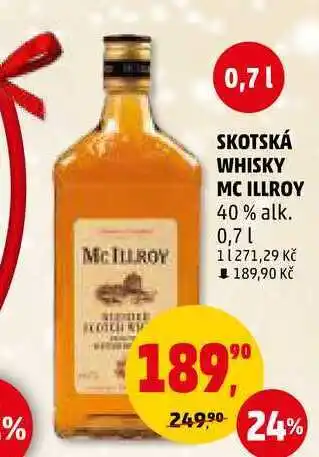Penny Market Skotská whisky mc illroy 40% alk., 0,7 l nabídka