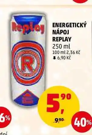 Penny Market Energetický nápoj replay, 250 ml nabídka
