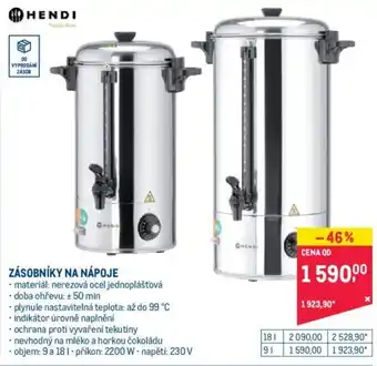 Makro ZÁSOBNÍKY NA NÁPOJE nabídka