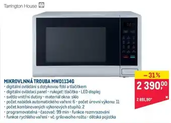 Makro MIKROVLNNÁ TROUBA MWD1134G nabídka