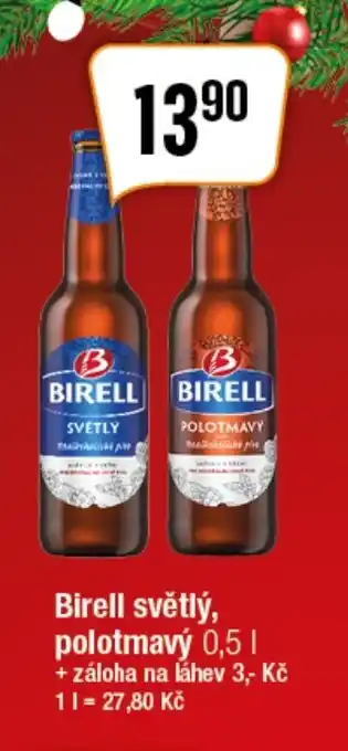 TEMPO Birell světlý, polotmavý 0,5 L nabídka