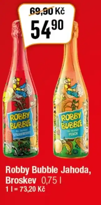 Robby Bubble Jahoda, Broskev 0,75L