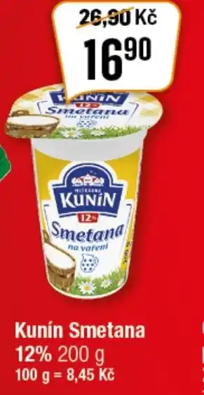 TEMPO Kunín Smetana 12% nabídka
