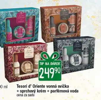 TEMPO Tesori d' Oriente vonná svíčka + sprchový krém + parfémová voda nabídka