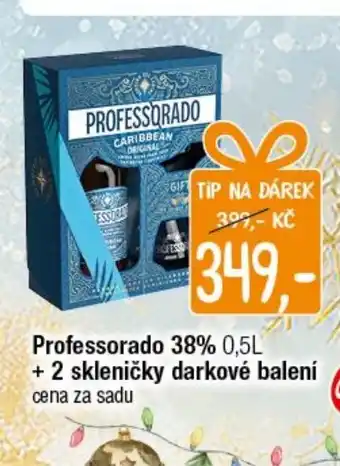 TEMPO Professorado 38% 0,5L + 2 skleničky darkové balení nabídka