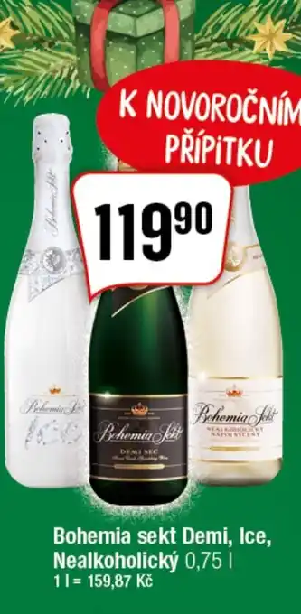 TEMPO Bohemia sekt Demi, Ice, Nealkoholický 0,75 l. nabídka