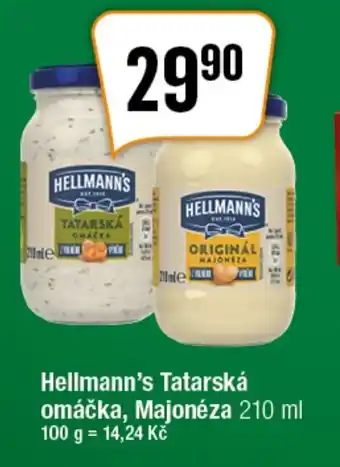 TEMPO Hellmann's Tatarská omáčka, Majonéza 210 ml nabídka