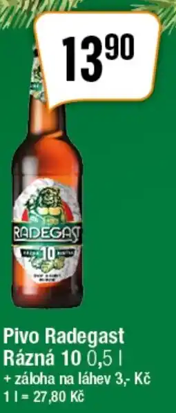 TEMPO Pivo Radegast Rázná 10 0,5 l. nabídka